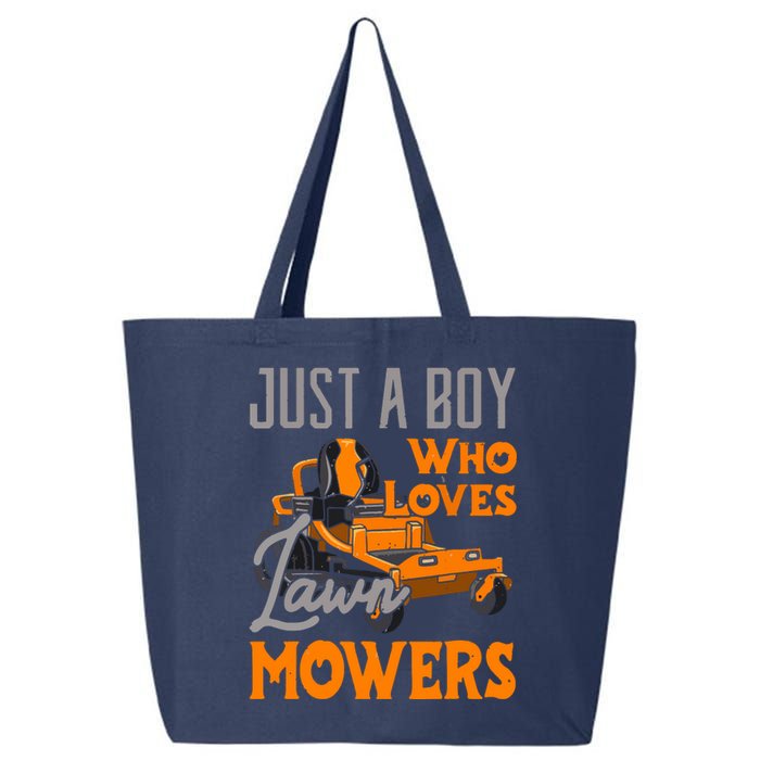 Lawn Mowing Just A Boy Who Loves Mowers Gardener 25L Jumbo Tote