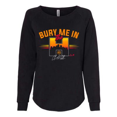 Lance McCullers Jr Bury Me In The Houston Baseball Womens California Wash Sweatshirt