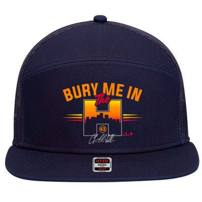 Lance McCullers Jr Bury Me In The Houston Baseball 7 Panel Mesh Trucker Snapback Hat