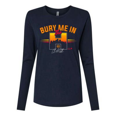 Lance McCullers Jr Bury Me In The Houston Baseball Womens Cotton Relaxed Long Sleeve T-Shirt