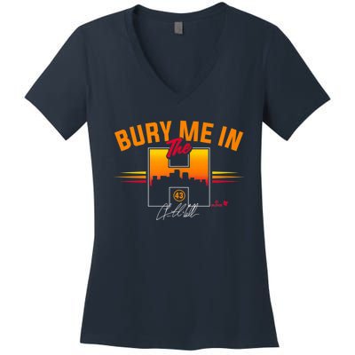 Lance McCullers Jr Bury Me In The Houston Baseball Women's V-Neck T-Shirt