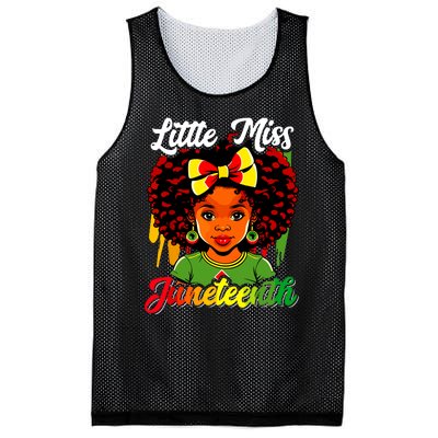 Little Miss Juneteenth Girl Black History Mesh Reversible Basketball Jersey Tank