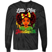 Little Miss Juneteenth Girl Black History Tie-Dye Long Sleeve Shirt