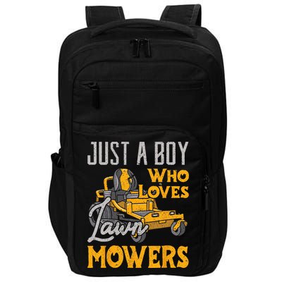 Lawn Mowing Just A Who Loves Mowers Gardener Impact Tech Backpack