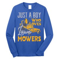 Lawn Mowing Just A Who Loves Mowers Gardener Long Sleeve Shirt