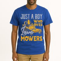 Lawn Mowing Just A Who Loves Mowers Gardener Tall T-Shirt