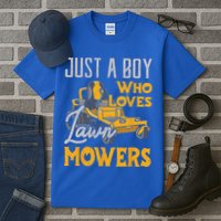 Lawn Mowing Just A Who Loves Mowers Gardener Tall T-Shirt