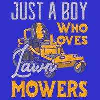 Lawn Mowing Just A Who Loves Mowers Gardener Tall T-Shirt