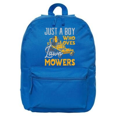 Lawn Mowing Just A Who Loves Mowers Gardener 16 in Basic Backpack
