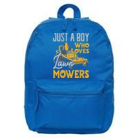Lawn Mowing Just A Who Loves Mowers Gardener 16 in Basic Backpack