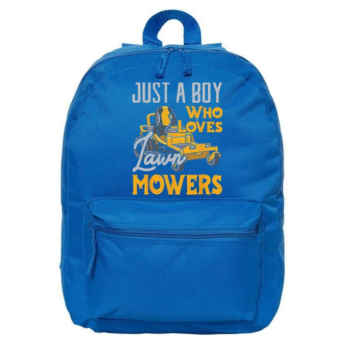 Lawn Mowing Just A Who Loves Mowers Gardener 16 in Basic Backpack