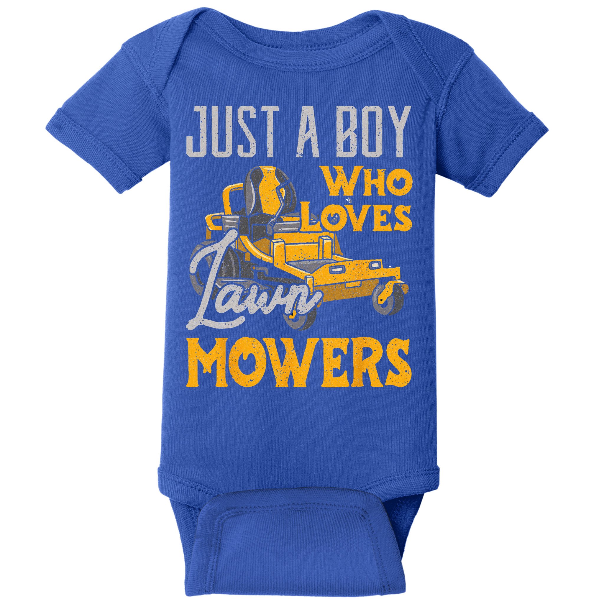 Lawn Mowing Just A Who Loves Mowers Gardener Baby Bodysuit