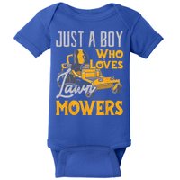 Lawn Mowing Just A Who Loves Mowers Gardener Baby Bodysuit