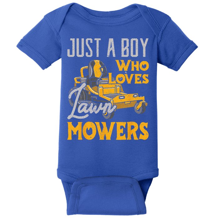 Lawn Mowing Just A Who Loves Mowers Gardener Baby Bodysuit