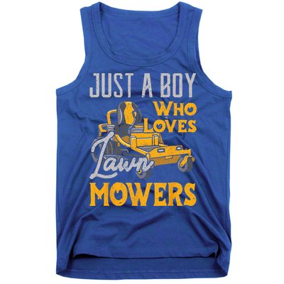 Lawn Mowing Just A Who Loves Mowers Gardener Tank Top
