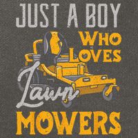 Lawn Mowing Just A Who Loves Mowers Gardener Cotton Canvas Backpack