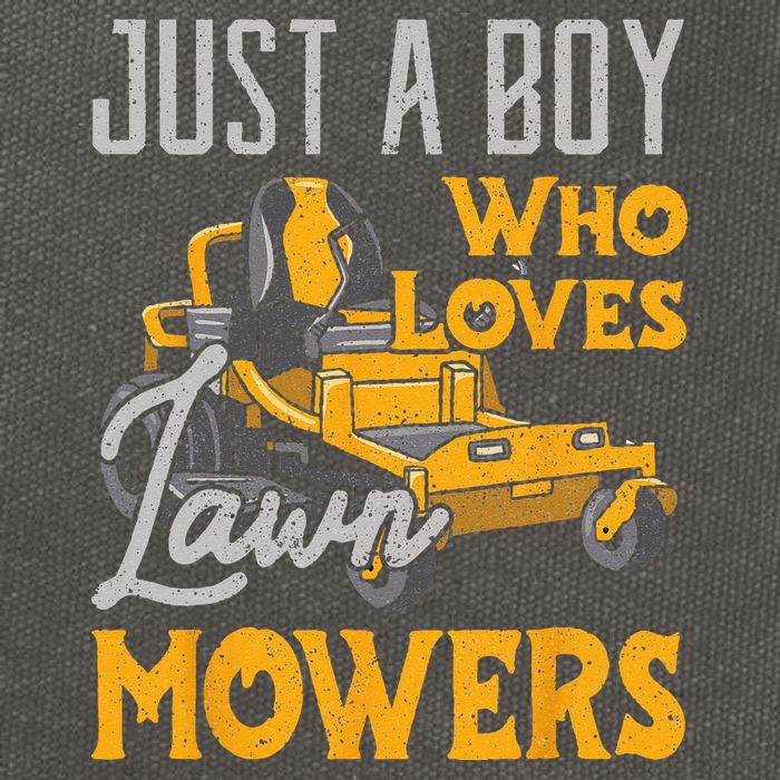 Lawn Mowing Just A Who Loves Mowers Gardener Cotton Canvas Backpack