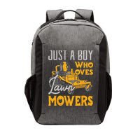 Lawn Mowing Just A Who Loves Mowers Gardener Vector Backpack