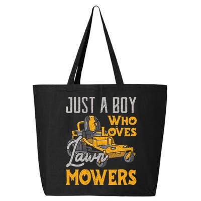 Lawn Mowing Just A Boy Who Loves Mowers Gardener 25L Jumbo Tote