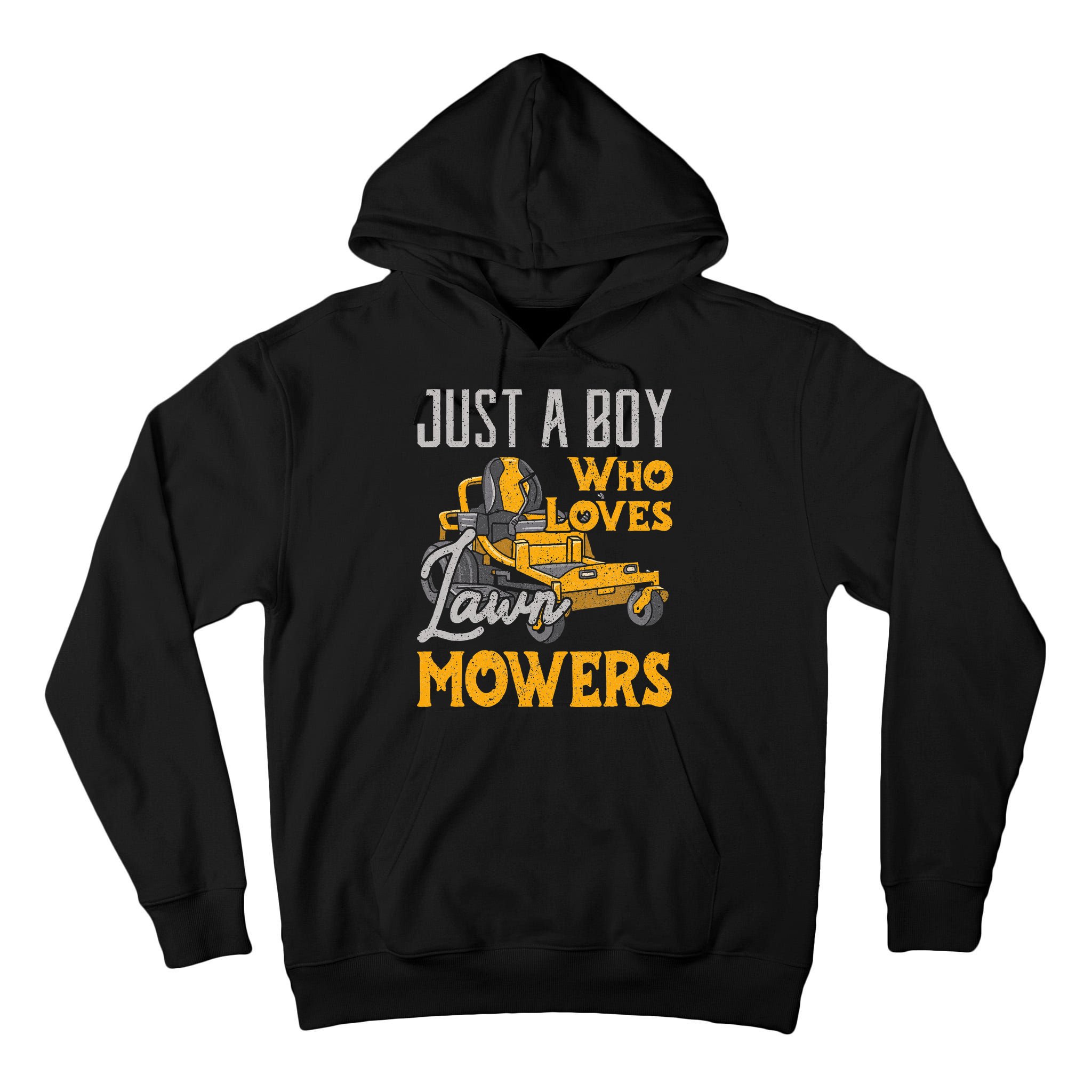 Lawn Mowing Just A Boy Who Loves Mowers Gardener Tall Hoodie