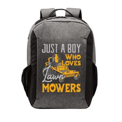 Lawn Mowing Just A Boy Who Loves Mowers Gardener Vector Backpack