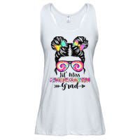 Lil' Miss Kindergarten Grad Graduation Messy Bun Ladies Essential Flowy Tank