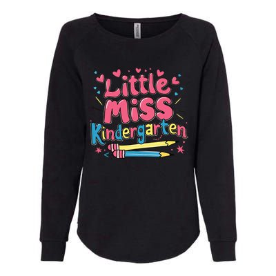 Little Miss Kindergarten Back To School Kinder Girl Womens California Wash Sweatshirt