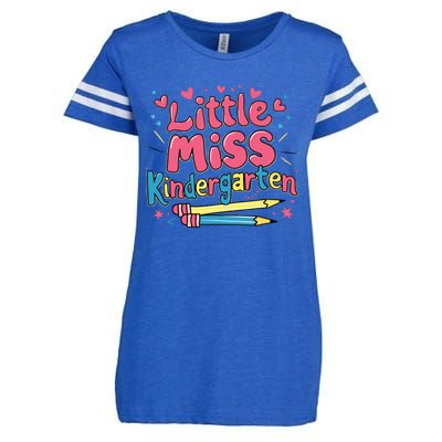 Little Miss Kindergarten Back To School Kinder Girl Enza Ladies Jersey Football T-Shirt