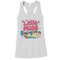 Little Miss Kindergarten Back To School Kinder Girl Women's Racerback Tank