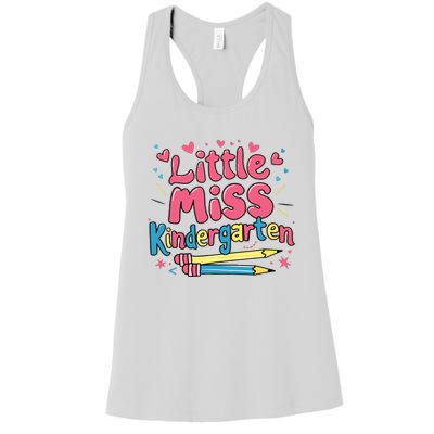 Little Miss Kindergarten Back To School Kinder Girl Women's Racerback Tank