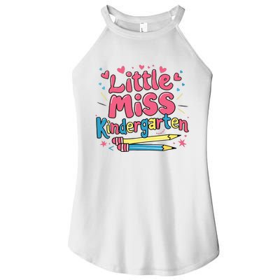 Little Miss Kindergarten Back To School Kinder Girl Women's Perfect Tri Rocker Tank