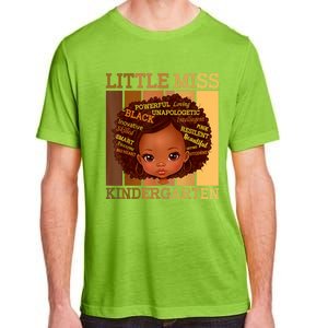 Little Miss Kindergarten Black Back To School Melanin Adult ChromaSoft Performance T-Shirt