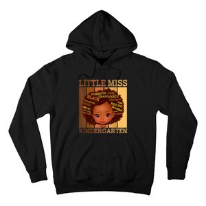 Little Miss Kindergarten Black Back To School Melanin Hoodie