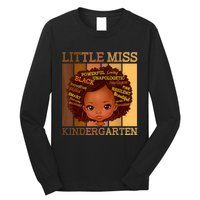 Little Miss Kindergarten Black Back To School Melanin Long Sleeve Shirt