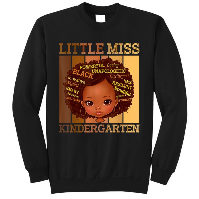 Little Miss Kindergarten Black Back To School Melanin Sweatshirt