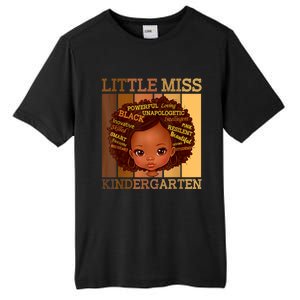 Little Miss Kindergarten Black Back To School Melanin Tall Fusion ChromaSoft Performance T-Shirt