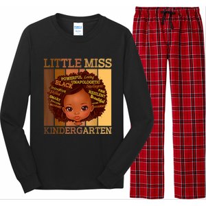 Little Miss Kindergarten Black Back To School Melanin Long Sleeve Pajama Set