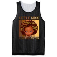 Little Miss Kindergarten Black Back To School Melanin Mesh Reversible Basketball Jersey Tank