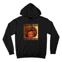 Little Miss Kindergarten Black Back To School Melanin Tall Hoodie