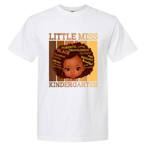 Little Miss Kindergarten Black Back To School Melanin Garment-Dyed Heavyweight T-Shirt