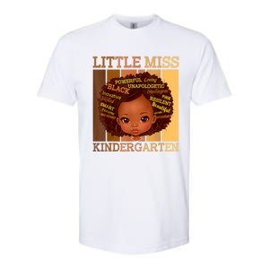 Little Miss Kindergarten Black Back To School Melanin Softstyle CVC T-Shirt