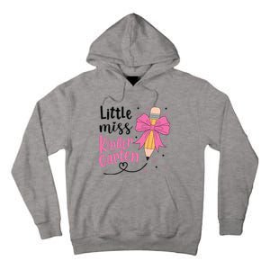 Little Miss Kindergarten Back To School Rainbow Girl Tall Hoodie