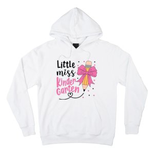 Little Miss Kindergarten Back To School Rainbow Girl Hoodie