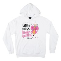 Little Miss Kindergarten Back To School Rainbow Girl Hoodie