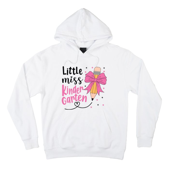 Little Miss Kindergarten Back To School Rainbow Girl Hoodie