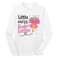 Little Miss Kindergarten Back To School Rainbow Girl Long Sleeve Shirt