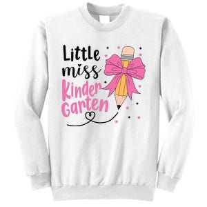 Little Miss Kindergarten Back To School Rainbow Girl Sweatshirt