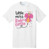 Little Miss Kindergarten Back To School Rainbow Girl Tall T-Shirt