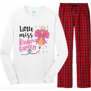 Little Miss Kindergarten Back To School Rainbow Girl Long Sleeve Pajama Set