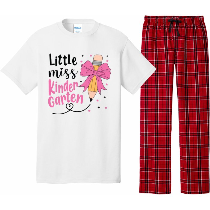 Little Miss Kindergarten Back To School Rainbow Girl Pajama Set